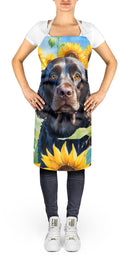 American Water Spaniel in Sunflowers Apron – Artist-Designed Kitchen, BBQ & Craft Apron