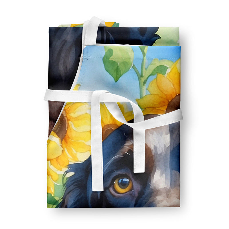 American Water Spaniel in Sunflowers Apron – Artist-Designed Kitchen, BBQ & Craft Apron