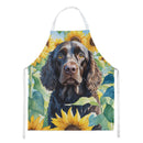 American Water Spaniel in Sunflowers Apron – Artist-Designed Kitchen, BBQ & Craft Apron