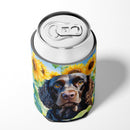 American Water Spaniel in Sunflowers Can or Bottle Hugger