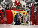 American Water Spaniel in Sunflowers Throw Pillow - 14x14 Decorative Pillow – Art for Your Home & Patio