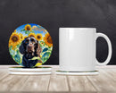 American Water Spaniel in Sunflowers Large Sandstone Coasters Pack of 4