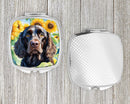 American Water Spaniel in Sunflowers Compact Mirror – Stylish Purse Mirror with Artistic Covers