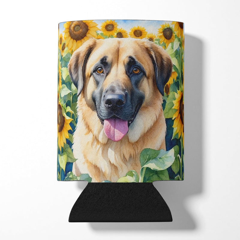 Anatolian Shepherd in Sunflowers Can or Bottle Hugger