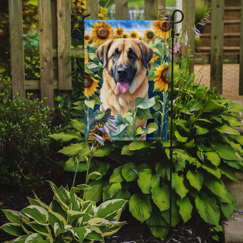 Anatolian Shepherd in Sunflowers Garden Flag – Bright Dog-Themed Yard Decor