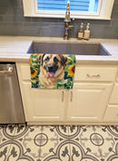 Anatolian Shepherd in Sunflowers Kitchen Towel