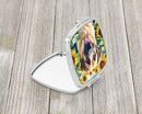 Anatolian Shepherd in Sunflowers Compact Mirror – Stylish Purse Mirror with Artistic Covers