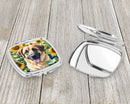 Anatolian Shepherd in Sunflowers Compact Mirror – Stylish Purse Mirror with Artistic Covers