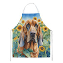 Bloodhound in Sunflowers Apron – Artist-Designed Kitchen, BBQ & Craft Apron