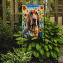 Bloodhound in Sunflowers Garden Flag – Bright Dog-Themed Yard Decor