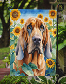 Bloodhound in Sunflowers Garden Flag – Bright Dog-Themed Yard Decor