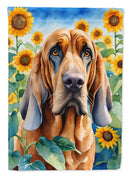 Bloodhound in Sunflowers Garden Flag – Bright Dog-Themed Yard Decor