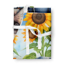 Bluetick Coonhound in Sunflowers Apron – Artist-Designed Kitchen, BBQ & Craft Apron