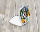 Bluetick Coonhound in Sunflowers Compact Mirror – Stylish Purse Mirror with Artistic Covers