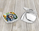 Bluetick Coonhound in Sunflowers Compact Mirror – Stylish Purse Mirror with Artistic Covers