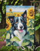 Border Collie in Sunflowers Garden Flag – Bright Dog-Themed Yard Decor