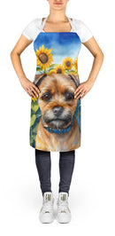 Border Terrier in Sunflowers Apron – Artist-Designed Kitchen, BBQ & Craft Apron