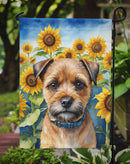 Border Terrier in Sunflowers Garden Flag – Bright Dog-Themed Yard Decor