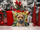 Border Terrier in Sunflowers Throw Pillow - 14x14 Decorative Pillow – Art for Your Home & Patio