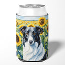 Borzoi in Sunflowers Can or Bottle Hugger