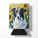 Borzoi in Sunflowers Can or Bottle Hugger