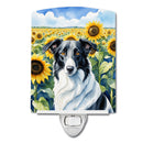 Borzoi in Sunflowers Ceramic Night Light
