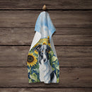 Borzoi in Sunflowers Kitchen Towel