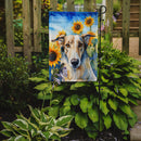 Borzoi in Sunflowers Garden Flag – Bright Dog-Themed Yard Decor