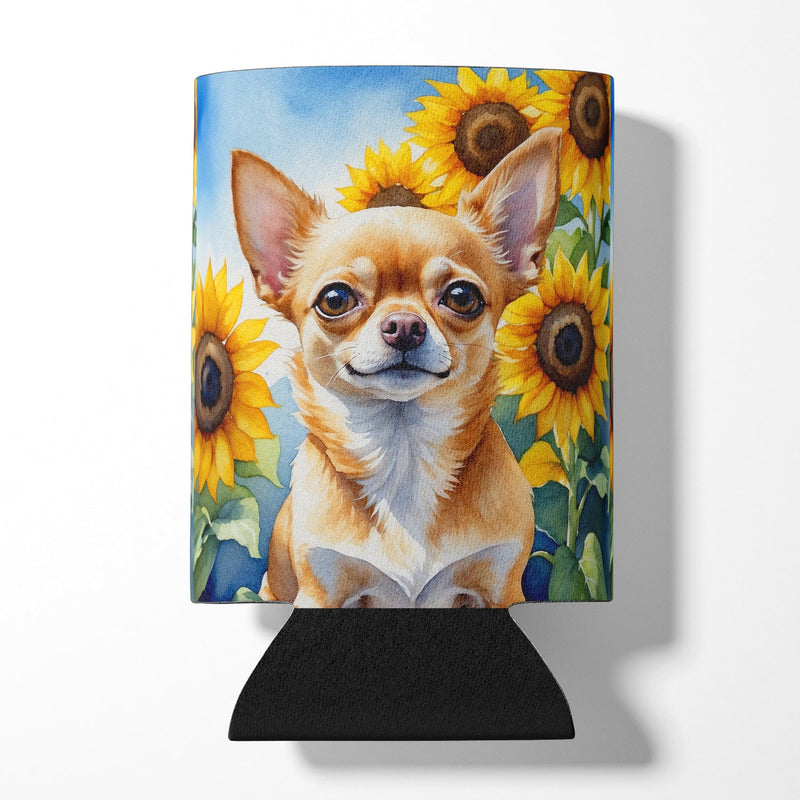 Chihuahua in Sunflowers Can or Bottle Hugger
