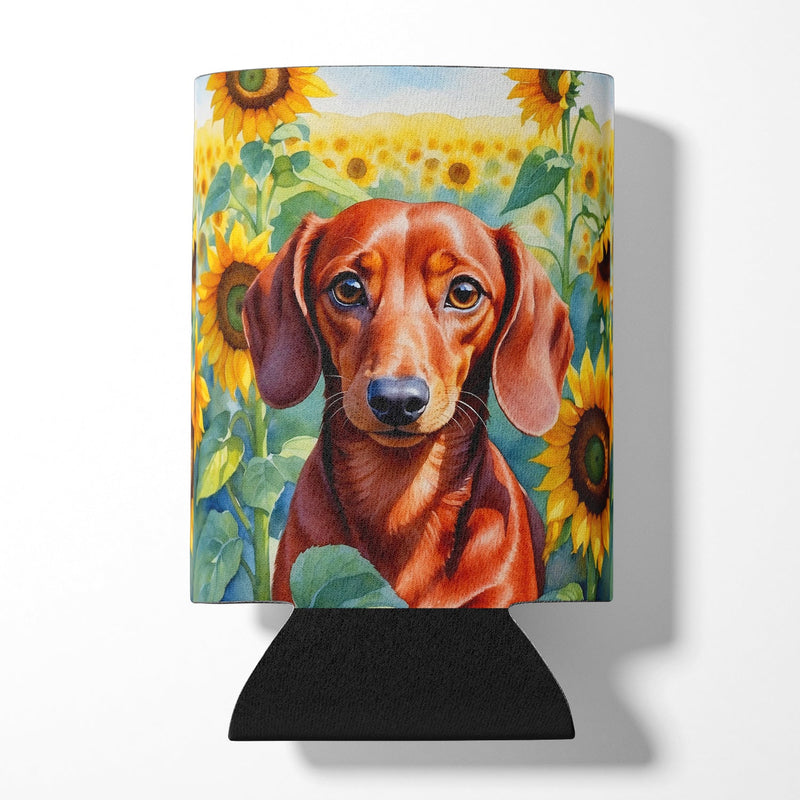 Dachshund in Sunflowers Can or Bottle Hugger