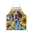 German Shorthaired Pointer in Sunflowers Apron – Artist-Designed Kitchen, BBQ & Craft Apron