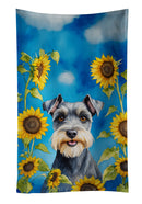 Schnauzer in Sunflowers Kitchen Towel