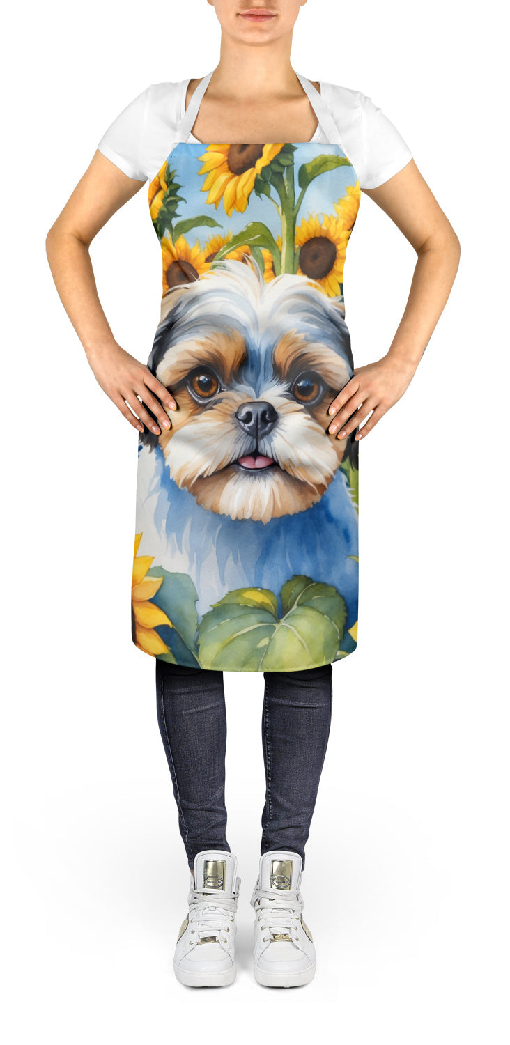 Shih Tzu in Sunflowers Apron – Artist-Designed Kitchen, BBQ & Craft Apron
