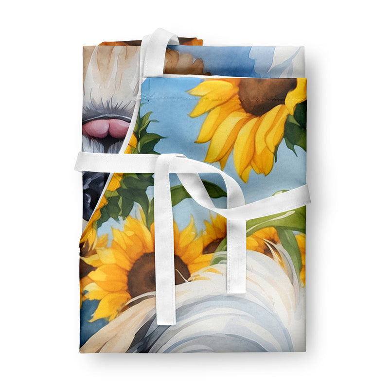 Shih Tzu in Sunflowers Apron – Artist-Designed Kitchen, BBQ & Craft Apron