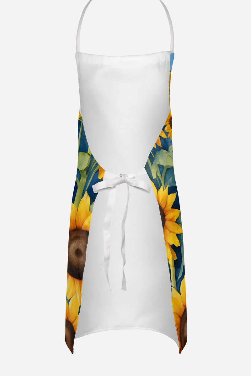 Shih Tzu in Sunflowers Apron – Artist-Designed Kitchen, BBQ & Craft Apron