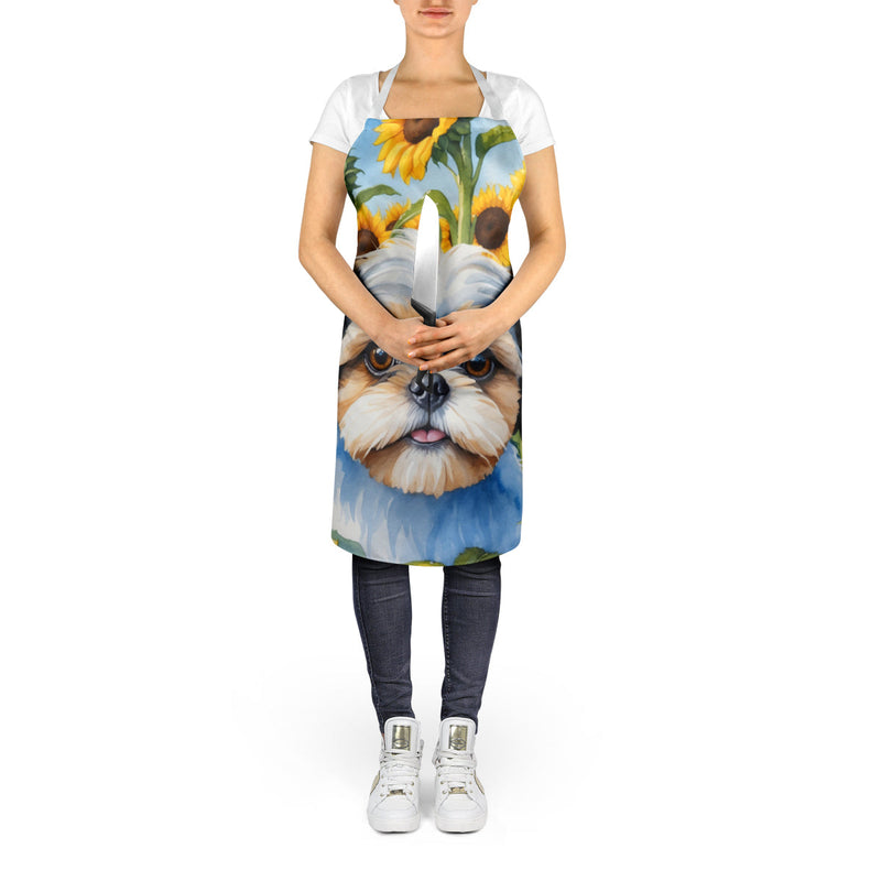 Shih Tzu in Sunflowers Apron – Artist-Designed Kitchen, BBQ & Craft Apron