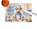 Airedale Terrier The Chef Glass Cutting Boards – Durable, Decorative Kitchen Art