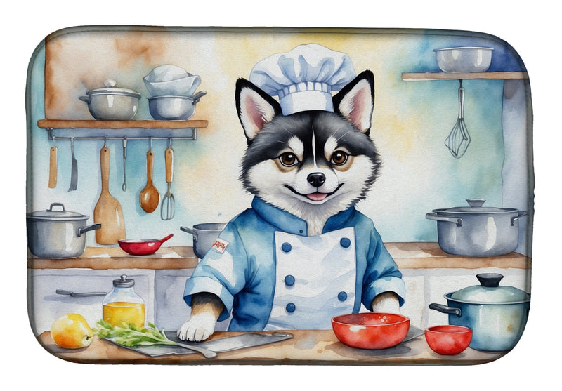 Alaskan Klee Kai The Chef Dish Drying Mat