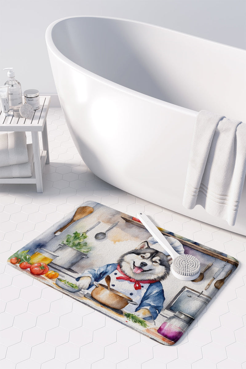 Alaskan Malamute The Chef Memory Foam Kitchen Mat