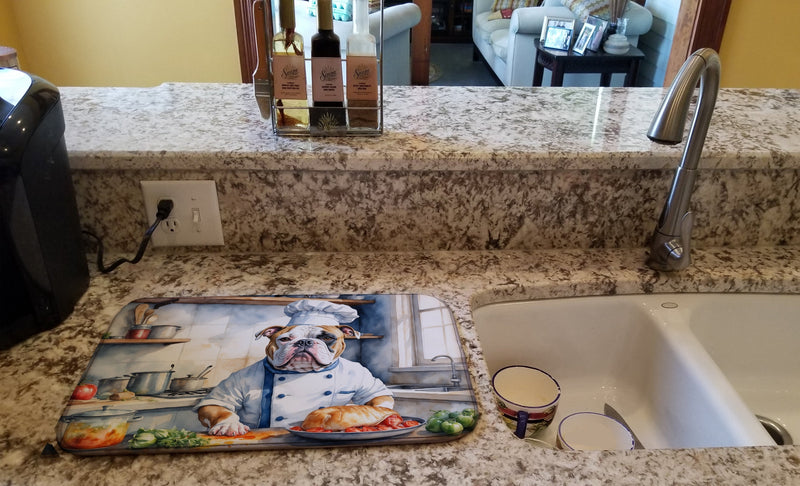 American Bulldog The Chef Dish Drying Mat