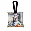 American Bulldog The Chef Hanging Square Fabric Ornament 3.5 × 3.5
