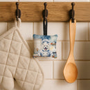 American Eskimo The Chef Hanging Square Fabric Ornament 3.5 × 3.5
