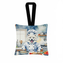 American Eskimo The Chef Hanging Square Fabric Ornament 3.5 × 3.5