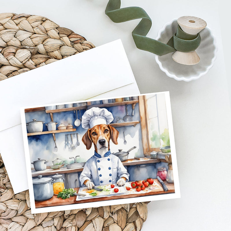 American Foxhound The Chef Greeting Cards - Blank Note Cards – 8-Pack of Artist-Designed Cards with Envelopes