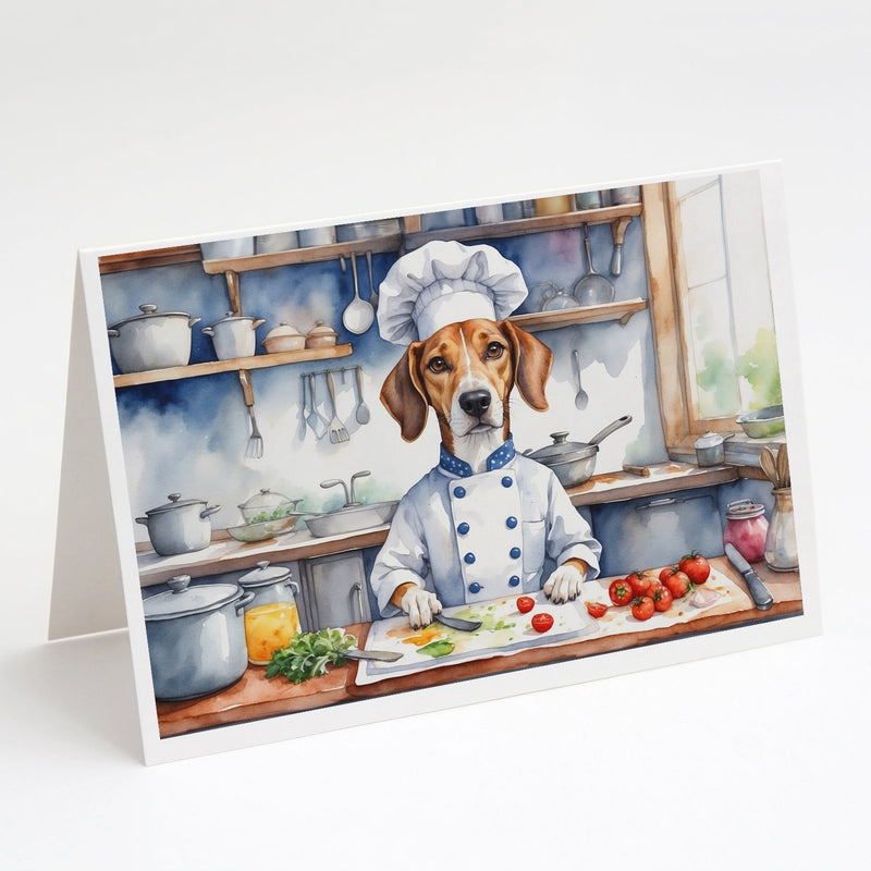 American Foxhound The Chef Greeting Cards - Blank Note Cards – 8-Pack of Artist-Designed Cards with Envelopes