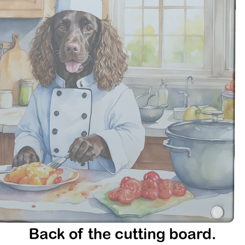 American Water Spaniel The Chef Glass Cutting Boards – Durable, Decorative Kitchen Art