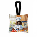 American Water Spaniel The Chef Hanging Square Fabric Ornament 3.5 × 3.5