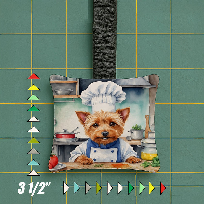 Australian Terrier The Chef Hanging Square Fabric Ornament 3.5 × 3.5