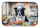 Border Collie The Chef Dish Drying Mat