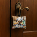 Border Terrier The Chef Hanging Square Fabric Ornament 3.5 × 3.5